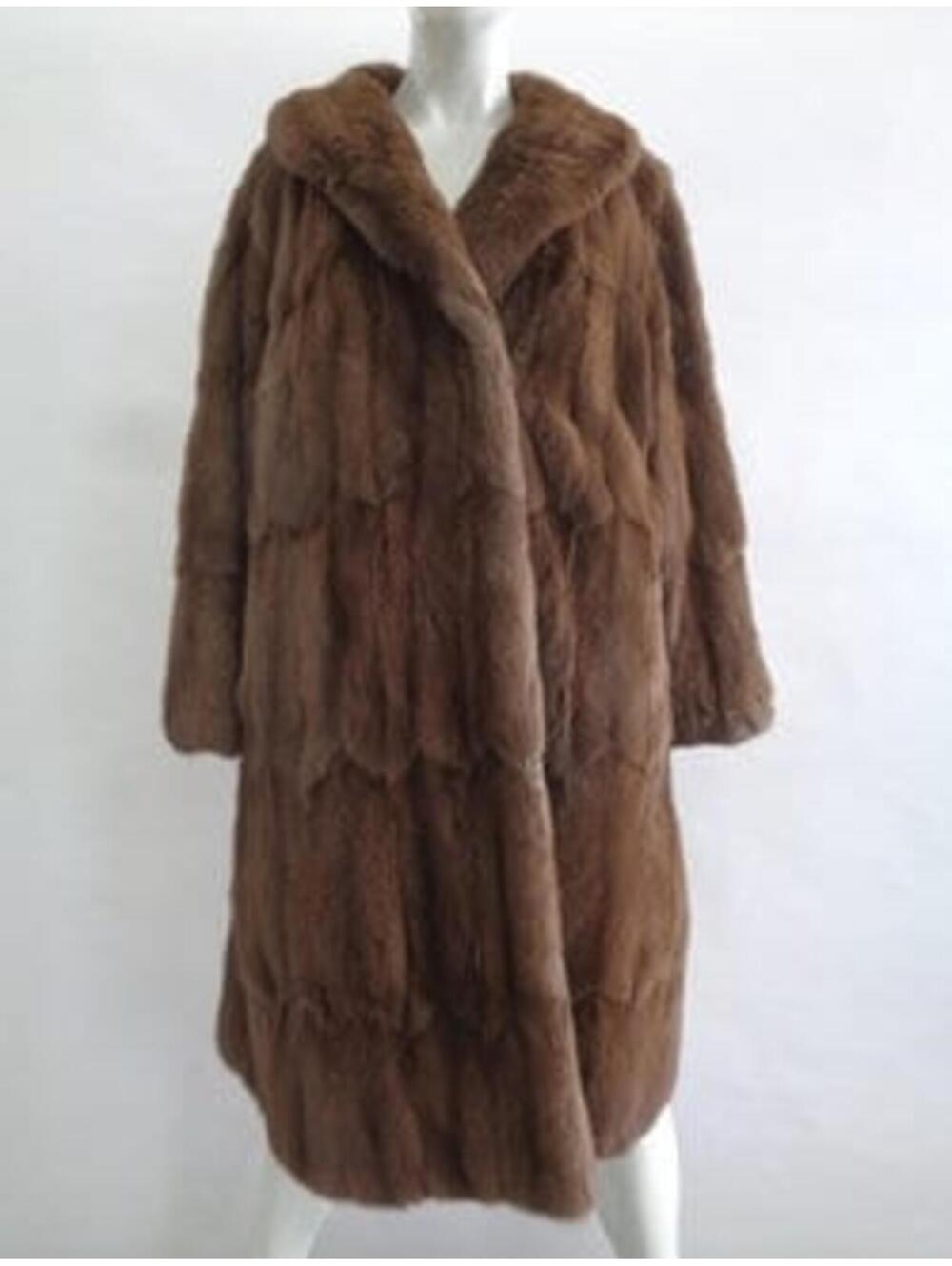 Mint Brown Squirrel Fur Coat Jacket Women Woman Size 10 Medium